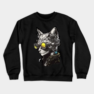 Cyberpunk Cat Crewneck Sweatshirt